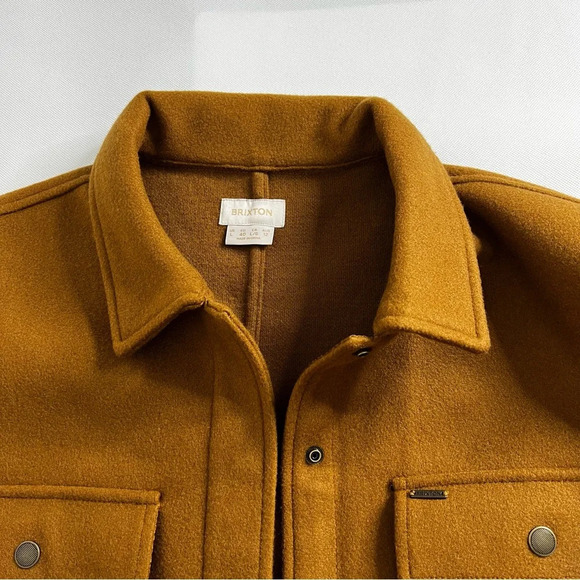 Brixton Durham Shirt Jacket Shacket Washed Copper Brown Size Large Long Sleeve - Picture 8 of 10